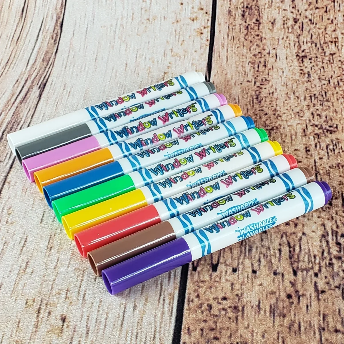 10 crayons feutres à pointe large lavables pour fenêtre Crayola – Image 2