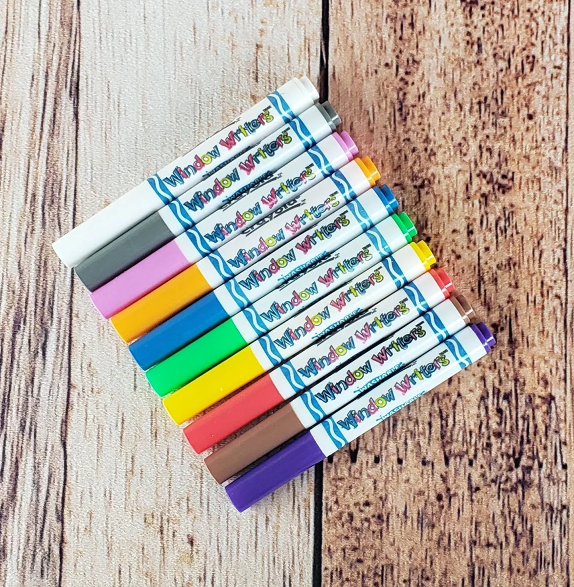10 crayons feutres à pointe large lavables pour fenêtre Crayola – Image 3
