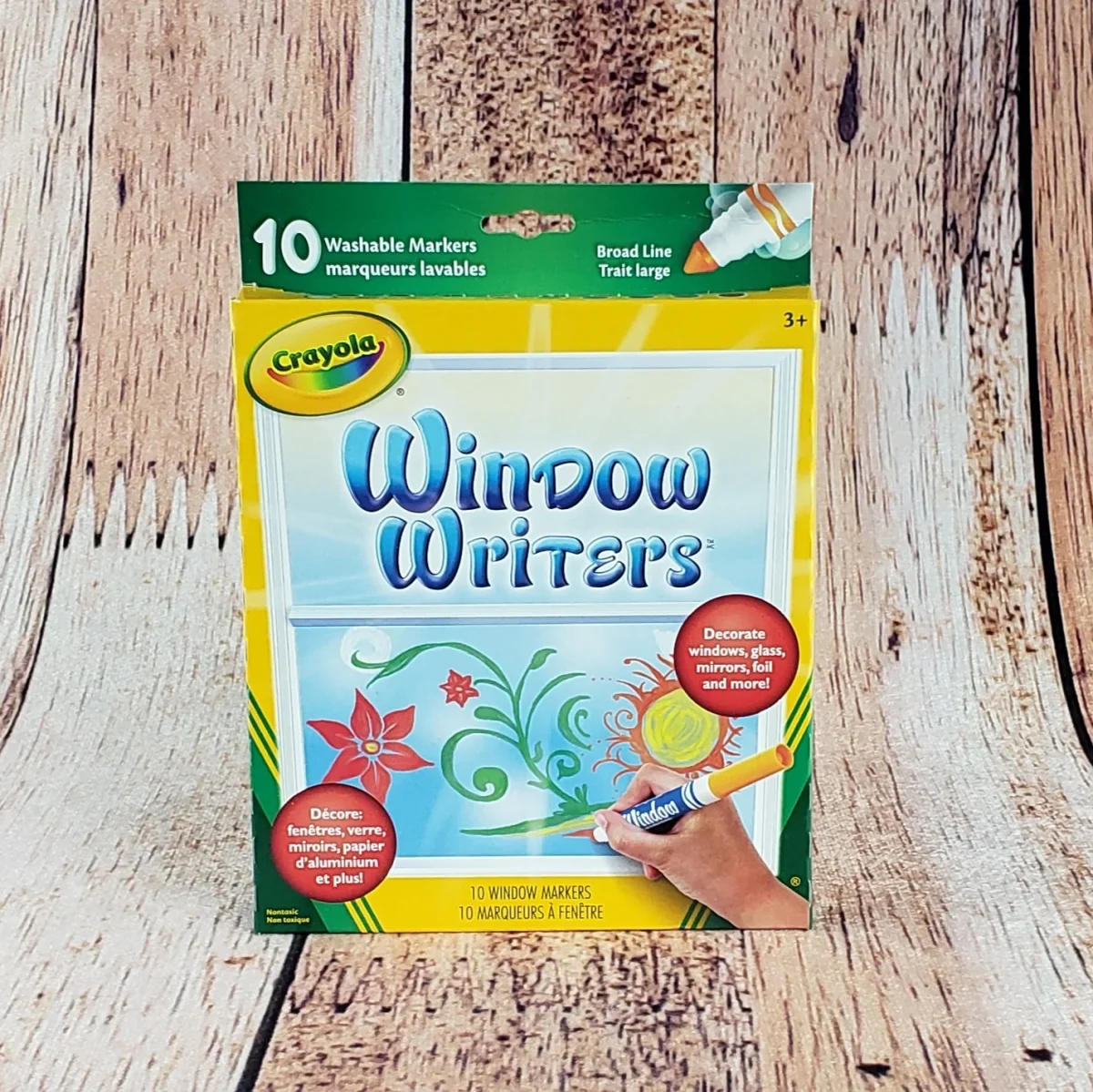 10 crayons feutres à pointe large lavables pour fenêtre Crayola – Image 4