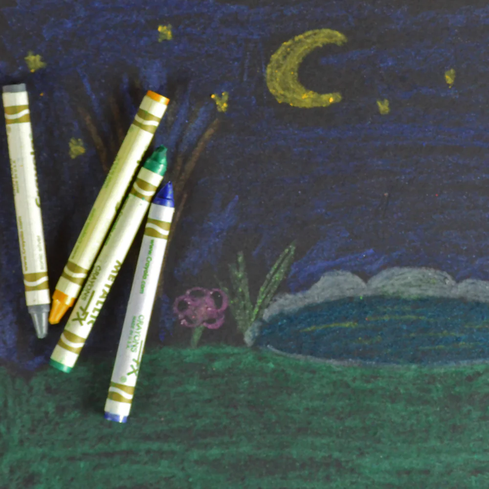 16 craies de cire couleurs métalliques brillantes de Crayola – Image 3