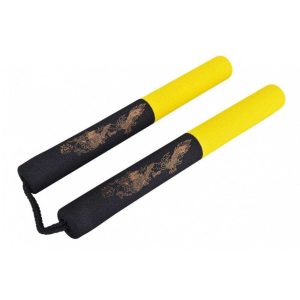 Nunchaku mousse antidérapante et corde Dojo Master