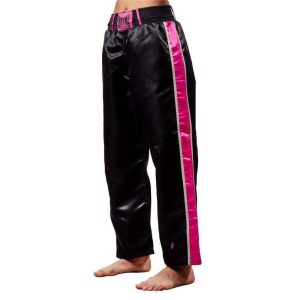 Pantalon full contact Metal Boxe noir/fuchsia – Kick boxing femme