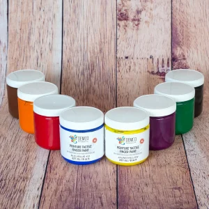 Peinture à doigt - couleurs variées - format 237 ml.