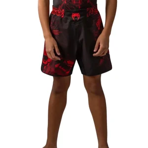 Fightshort enfant Venum Wolf Atak - Noir/Rouge