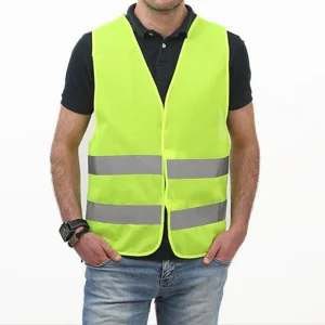 Gilet Jaune de sécurité Haute visibilité avec Bandes réfléchissantes