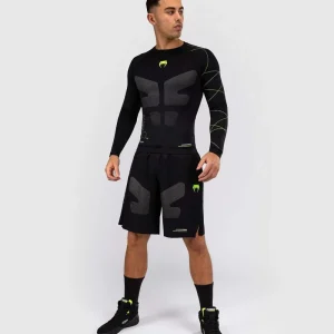 Rashguard Manches Longues Venum Training Camp 4.0 - Noir/Vert Fluo