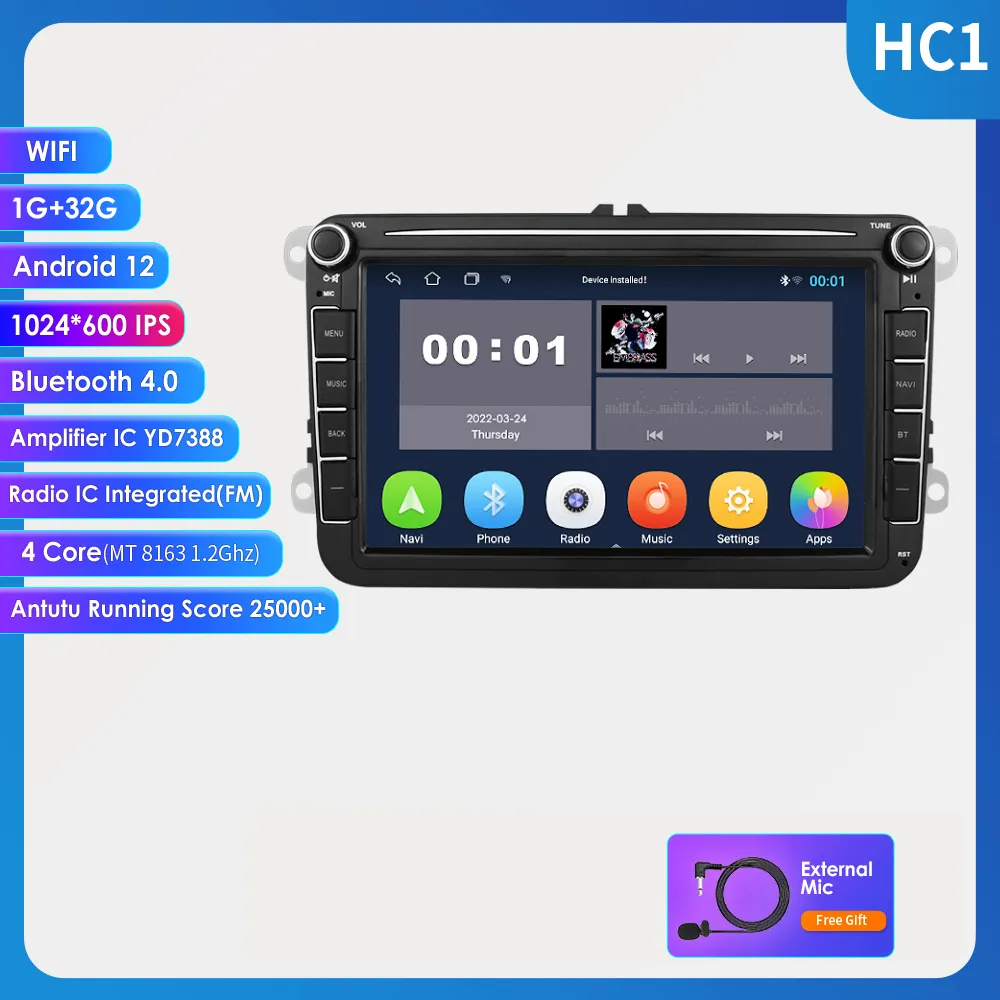 2 Din Android Car Radio GPS For VW / Volkswagen Skoda Octavia golf 5 6 touran passat B6 polo Jetta 2Din AutoRadio Multimedia RDS – Image 8