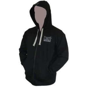 Sweat-shirt à capuche zippé Metal Boxe The Black