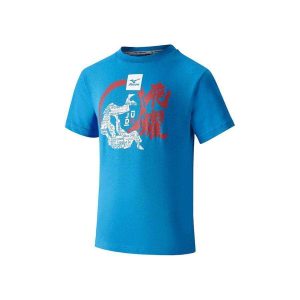 T-shirt Judo Mizuno Dento Junior - Bleu