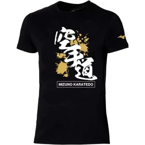 T-shirt Mizuno Karatedo – 100% coton, noir ou blanc
