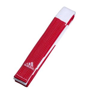 Ceinture 6 ème à 8 ème Dan adidas - Blanche/Rouge