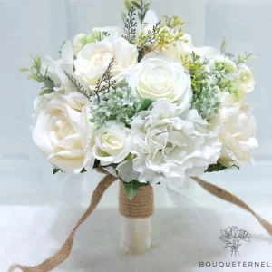 Bouquet de Mariée Pivoines et Roses Artificielles