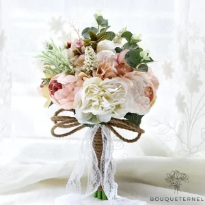 Bouquet de Mariée Pivoines Vintage