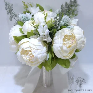 Bouquet de Mariée Pivoines Champêtre