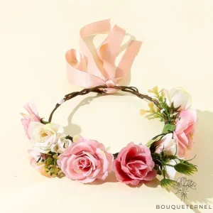 Couronne de Fleurs de Mariage pour Chignon