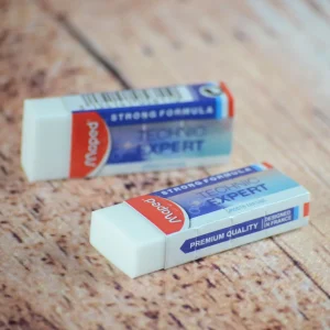 2 gommes à effacer blanche pour l'école