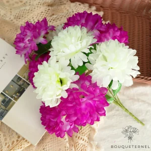 Fleurs Artificielles de Chrysanthème pour Cimetière