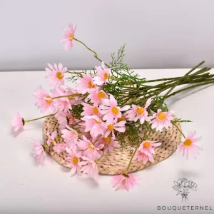 Fleurs Artificielles Marguerites en Bouquet pour Cimetière
